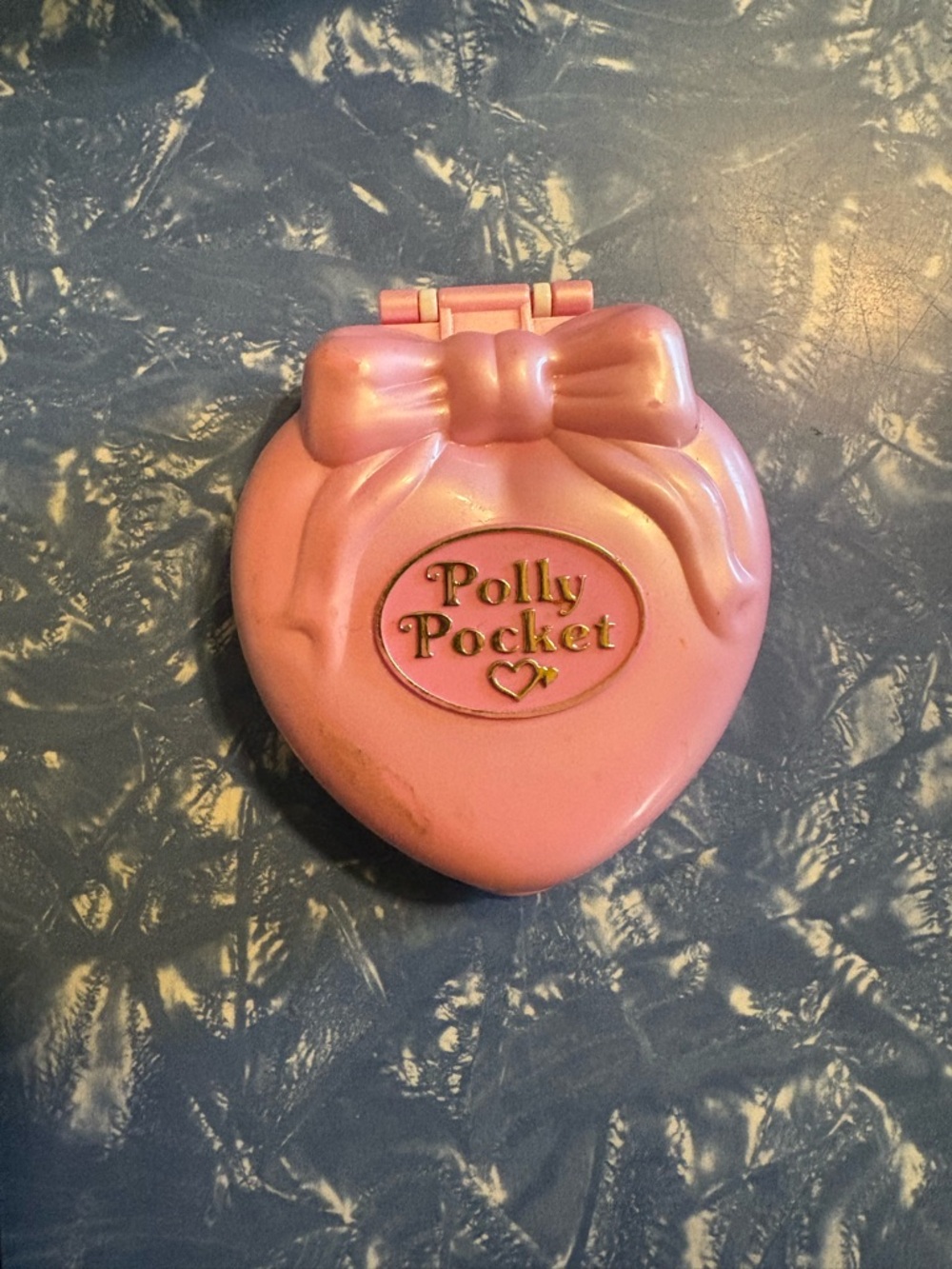 Blue Bird Pink Polly Pocket Heart Compact Case